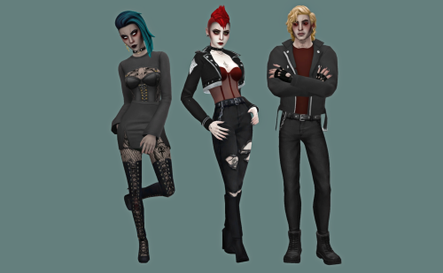  ✿Maxis Gallery Makeovers - “Rebellious Vampires” household from The Sims 4: Vampires trailers.