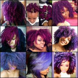naturalhairqueens:purple hair on fleek!