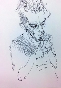 areasdrawing:  Matt healy. The 1975. 10 Minutes daily drawing.