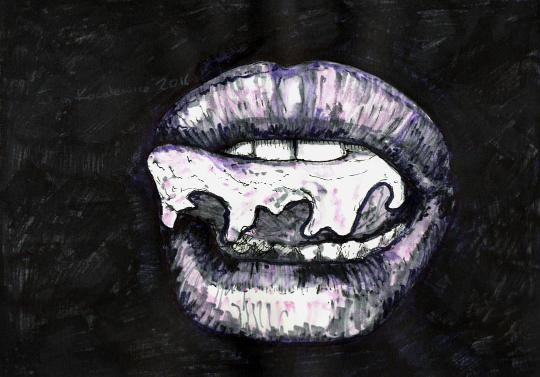 jandrawserotica:  Dark chocolate tastes best… || #jandraws #art #artist #drawing