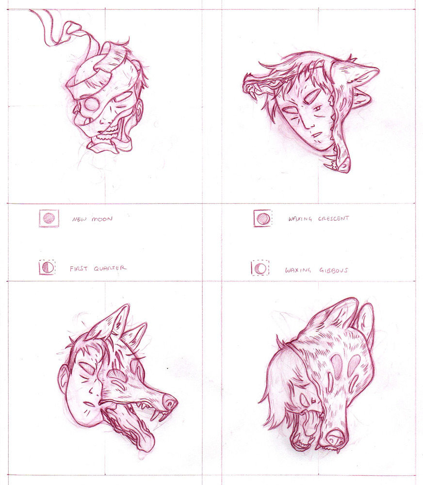 juliancallos:  Here are a few sketches for some of the pieces in my show “COSMOS,”