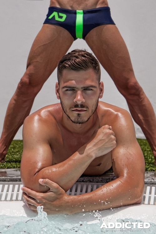 Hairy chest, legs,Beard and Mustache.