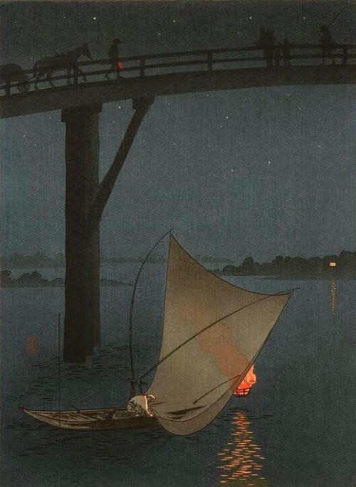 Yoshimune Arai,Night Scene Series : Fishing Boat