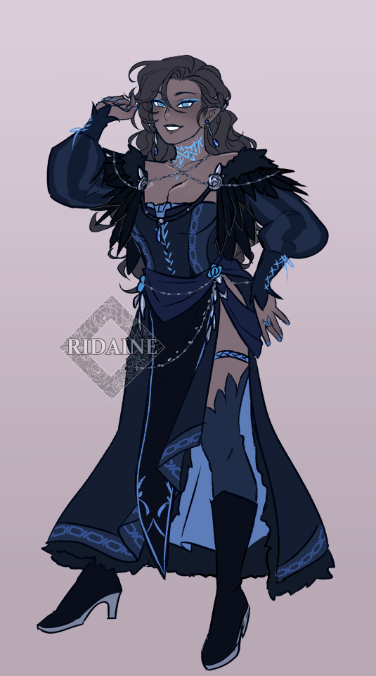 Nobody Asked For It But I Gave Freyja A More Warlock-core Outfit With Her Neck Tattoo And Other Stuff