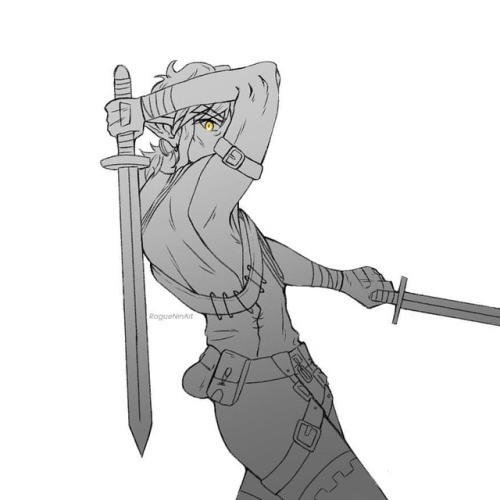 Double Swords☠ ~ I’M NOT DEAD!  just had Zero motivation to draw anything recently. today howe
