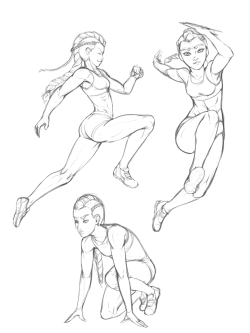 kyderdraw:  Some sporty Margot doodles. 
