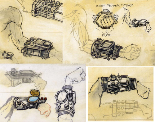 thegamerinallofus:Fallout pip-boy concept art