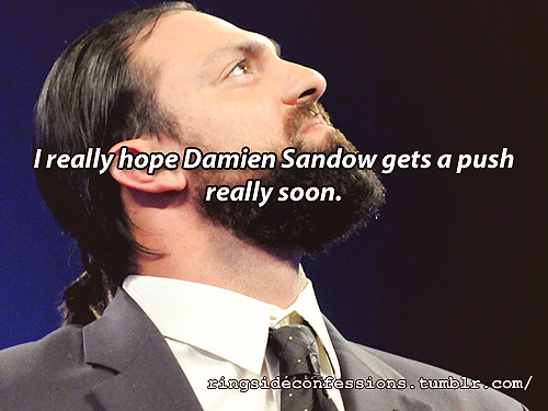 ringsideconfessions:“I really hope Damien Sandow gets a push really soon.”