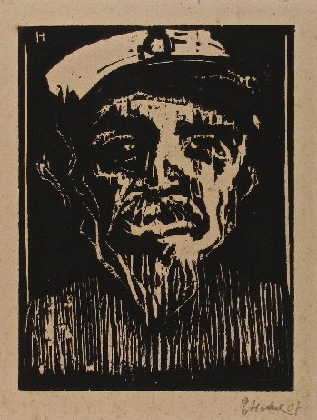 magictransistor:  Erich Heckel. Zur Ballade I, Two Figures, The Prisoner, The Judge,