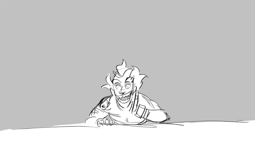 misfitsandmayhem:I had a dream about Roadhog and Junkrat having Origins videos, so I decided to sket