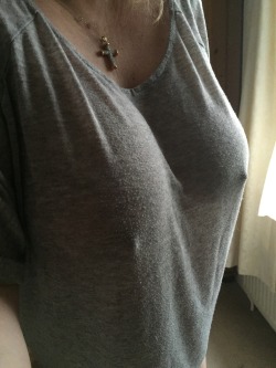 ladybouncy23:  Going out now. Hope no one notices!  Those will be HARD not to notice. @ladybouncy23!  Gr8 boobs!