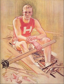 Scribner’s Magazine poster - Harvard University Rowing 1906 Joseph Christian Leyendecker (1874-1951)