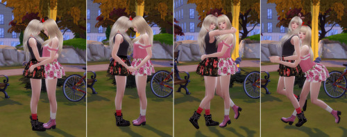 You need to download the:Pose player form Andrew’s Studio and Teleport Any Sim★ Twins pose 04 ★  ( T