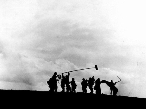 On the set of The Seventh Seal (1957)Via  Rabih Alameddine‏ @rabihalameddine