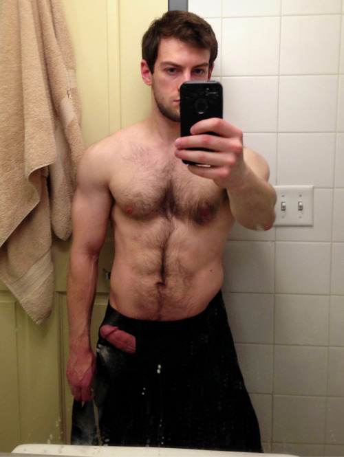 piledriveu:  hairy beast…..showing off those pits…….stripping out of sweats into jock…..showing off cock…….fuck man lets wrestle!!! get that hairy bod all sweaty!!!! 