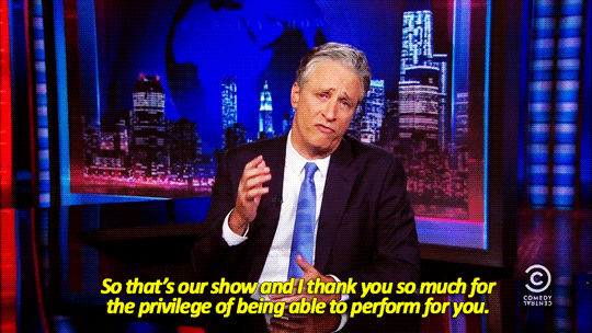 sandandglass:  Jon Stewart signs off. 
