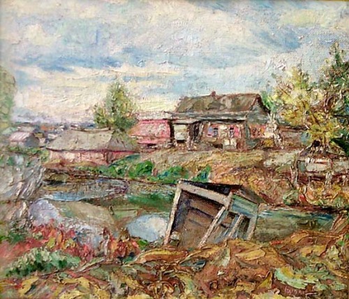 Rural landscape, 1915, David Burliuk