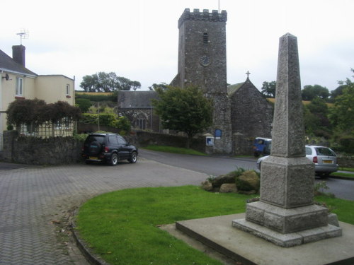 War memorial near St Michael and All Angels Church, Loddiswell