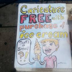 Caricatures at Dairy Delight! Today till