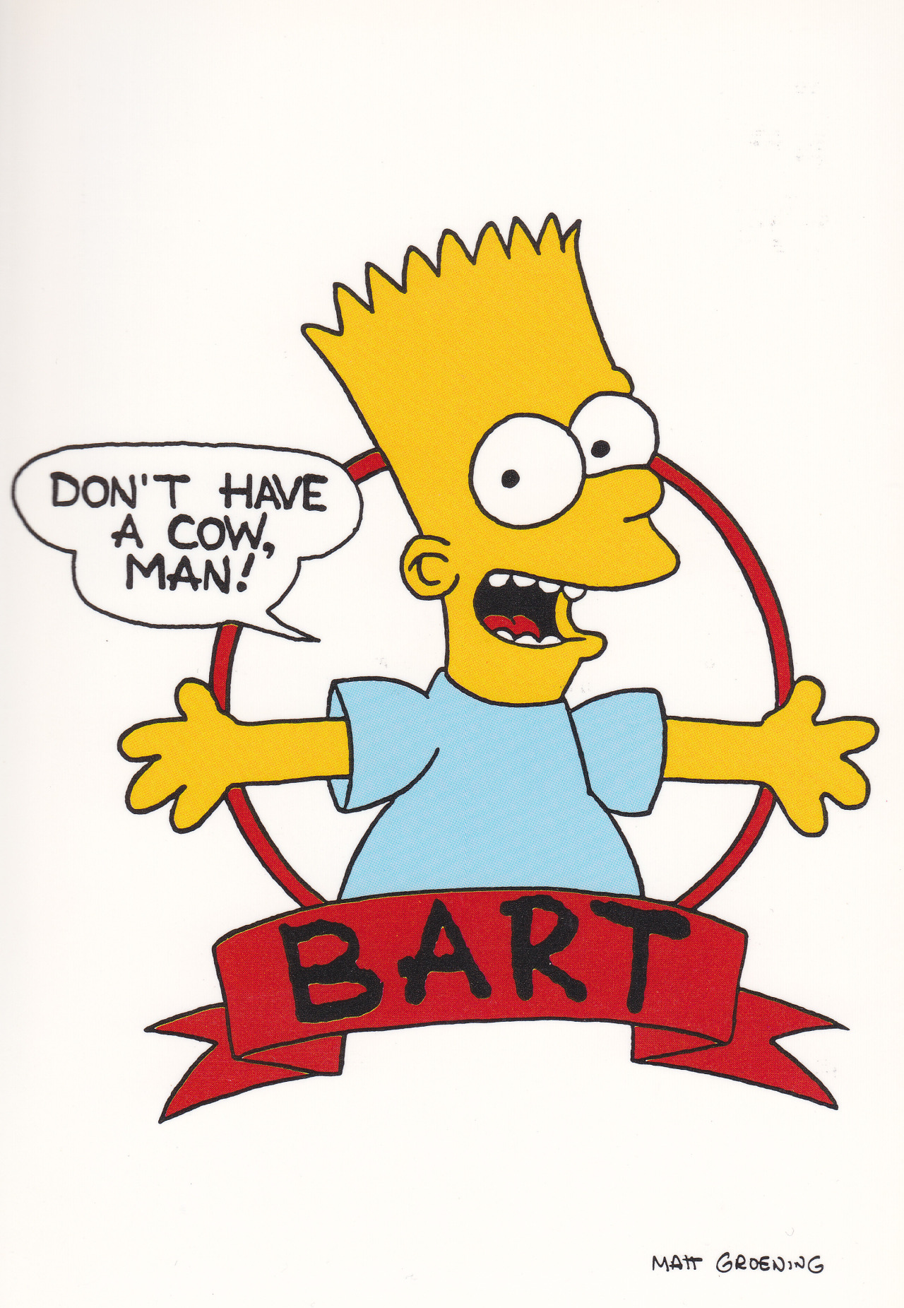 thecomicsvault:  Bart Simpson Post Cards c. 1990