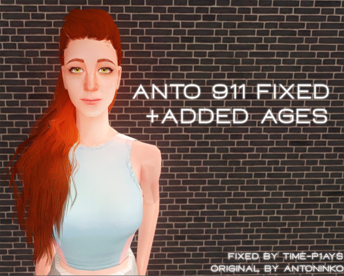 time-p1ays: Two CC uploads in a day? Definitely a yes!@antoninko already converted this hair but it 