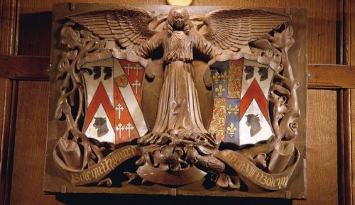 Hever Castle’s ‘Object of the Month’ - two coats of arms; one on the left combining the Boleyn and H