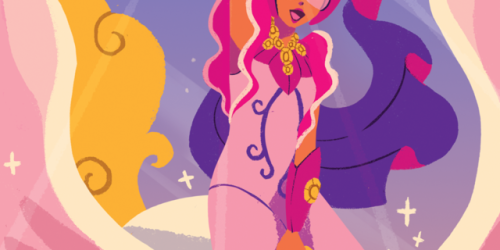 here&rsquo;s a sneak peek of my piece for the @cartoongirlszine! ✨