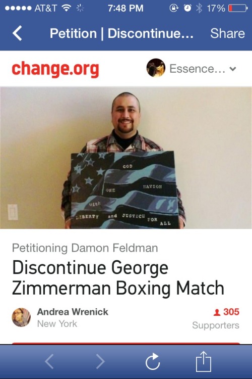 thetruessence:Please support this petition if you agree that George Zimmerman is not a celebrity, in