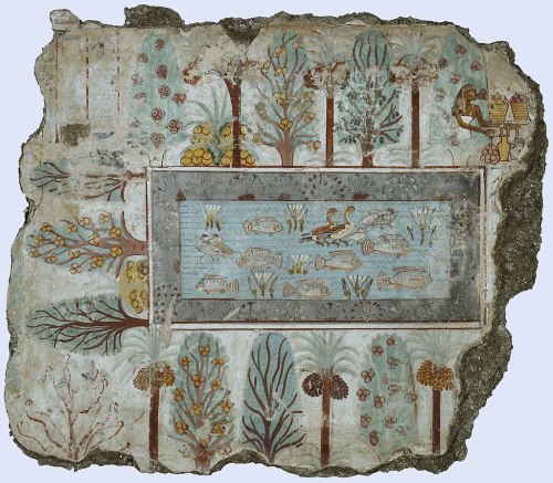 Le Jardin de Nébamoun The Garden, fresco from Nebamun tomb, originally in Thebes, Egypt