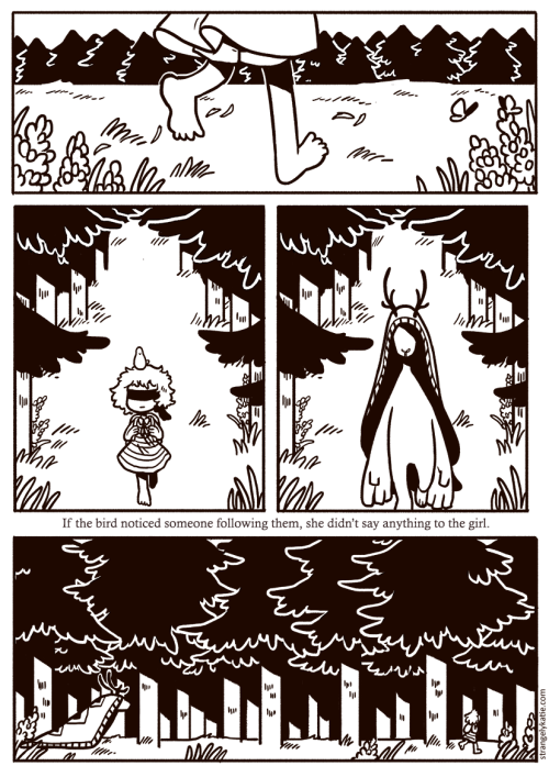 strangelykatie:  The Girl With Eyes Like A Cat Continue reading here » You can also read the pages in high res from here if you’re having trouble with the text. I wanted to try writing a fairy tale! I’m not sure what the moral is or if there is