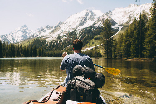 deletingmyself:Leigh Lake Canoeing (by kylesipple☬)| Wyoming, US