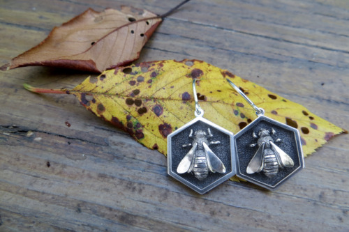 A new addition to our bee themed jewelry - Honey Bee Earrings 