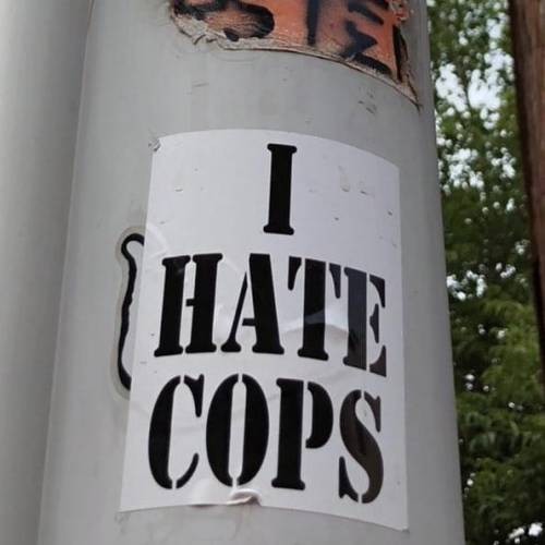 “I hate cops” sticker seen in Bend, Oregon