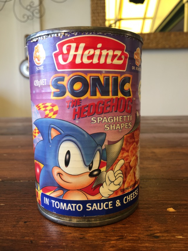 Sonic The Hedgeblog An empty can of Heinz Sonic Spaghetti Shapes….