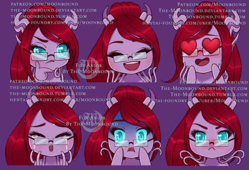 Commission for Anios; a set of emojis of his OC Anios ♥ These are only available for patrons,