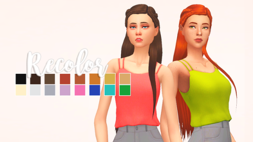 redluft:  LeahLillith - Ari Hair - CLAYIFIEDA maxis-match retexture- 16 EA colors- MESH is NOT inclu