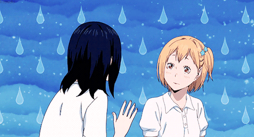 kozuuki: Kiyoko: “Sorry! Don’t get all teary-eyed.”Hitoka: “I’m not! A