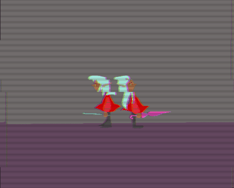 curioscurio:made a little taako and lup animation and decided to go buckwild with the filters [GIF d