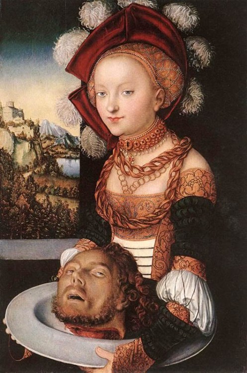 Lucas Cranach the Elder, Judith and the head of Holofernes, 1530s. The women are dressed in the styl