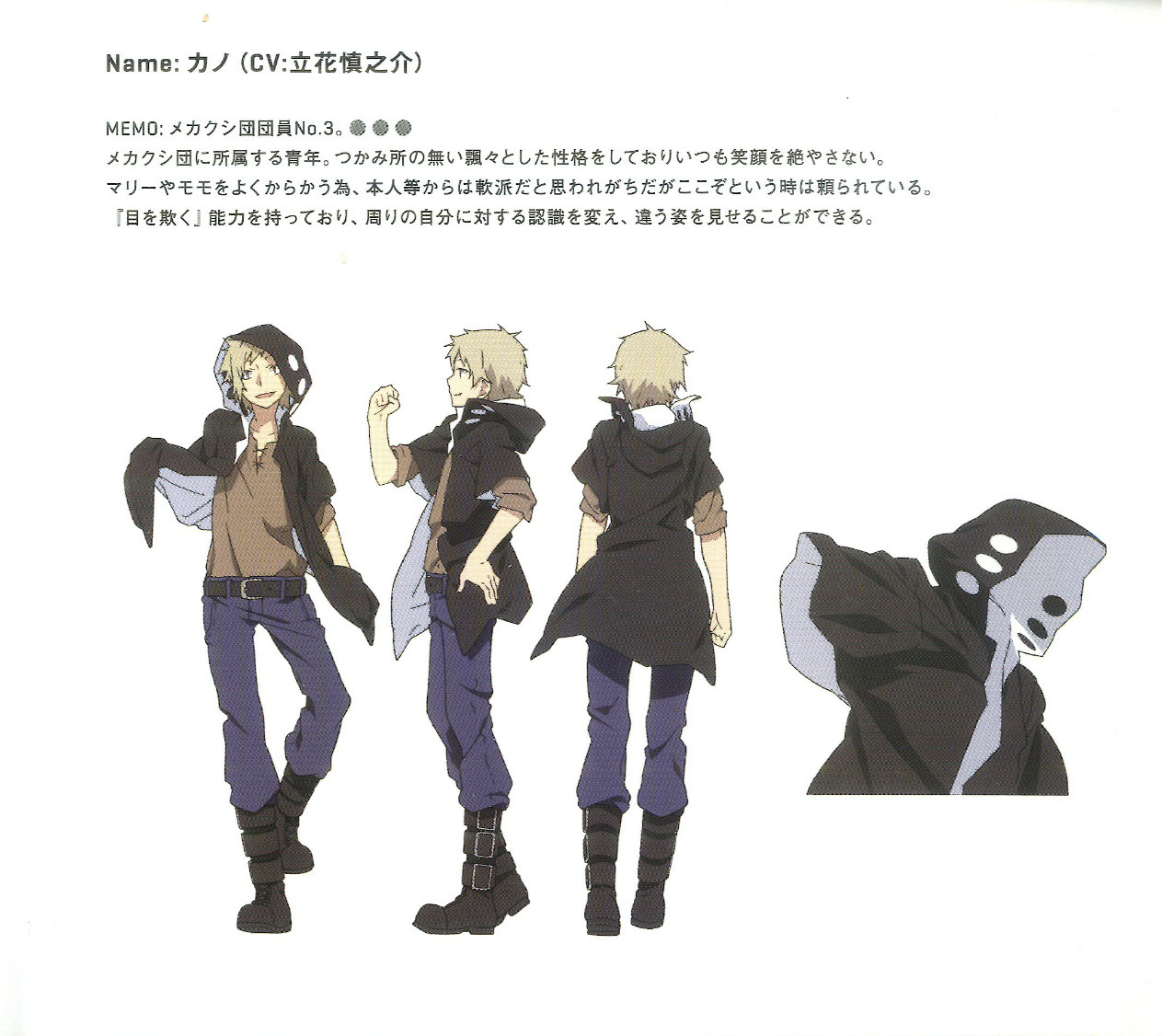 All character designs for the movie - Mekakucity Actors