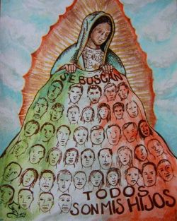 canonizedandotherwise:    La Virgen llora por sus hijos de Ayotzinapa  