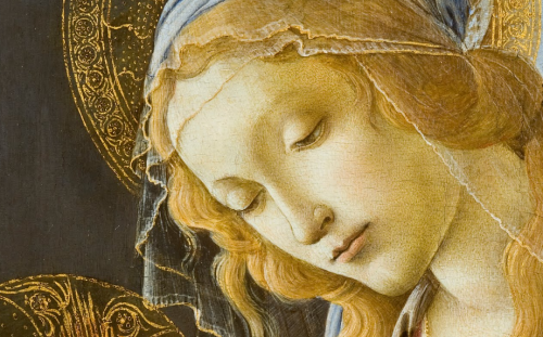 renaissance-art: Botticelli c. 1480 Madonna of the Book (detail)