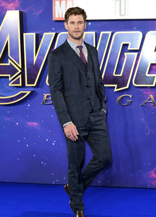 marvelheroes:Chris Hemsworth attends the ‘Avengers Endgame’ UK Fan Event at Picturehouse Central on 