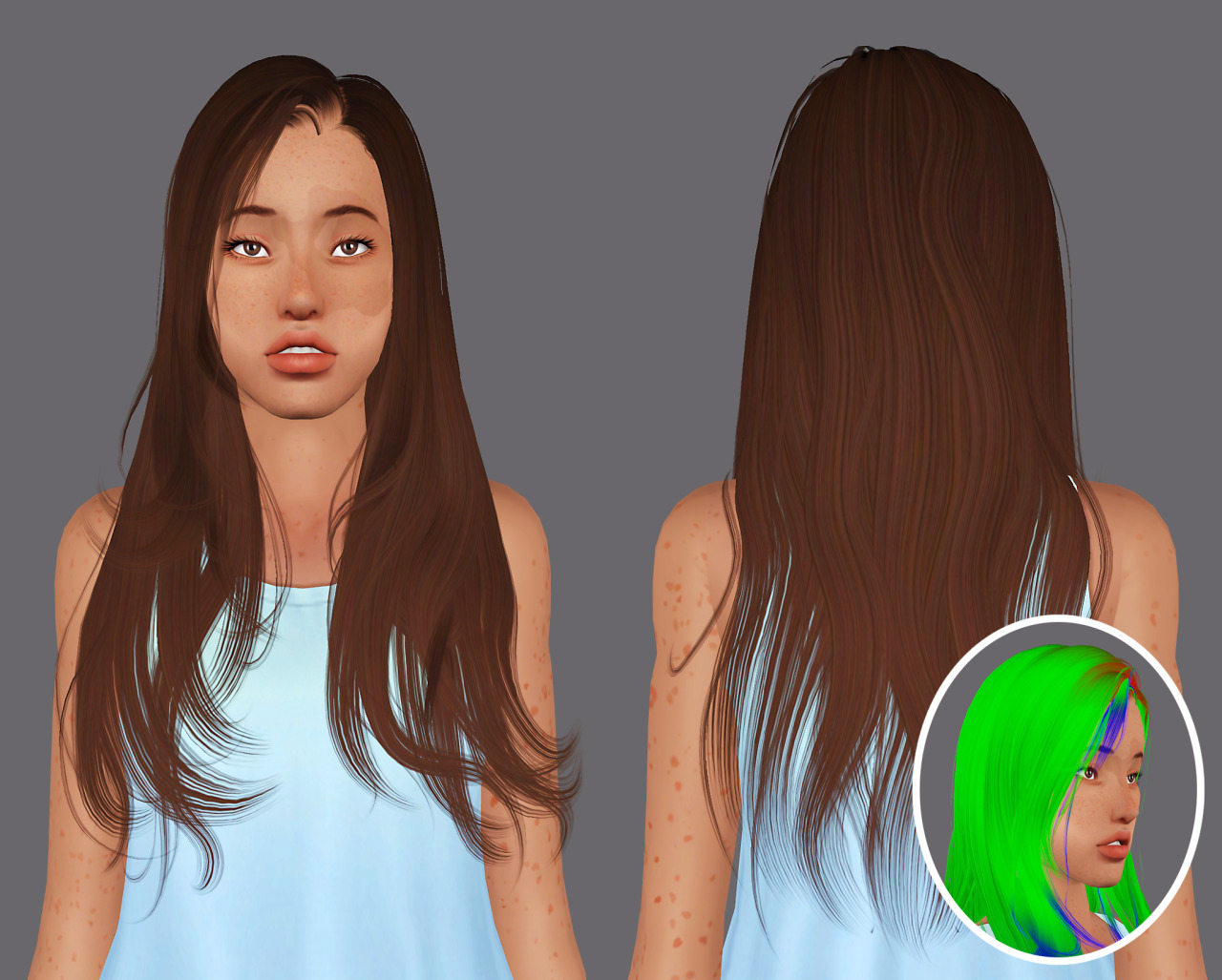 pandelabs: Newsea Josie One strand of hair on... - Eris Sims 3 CC Finds