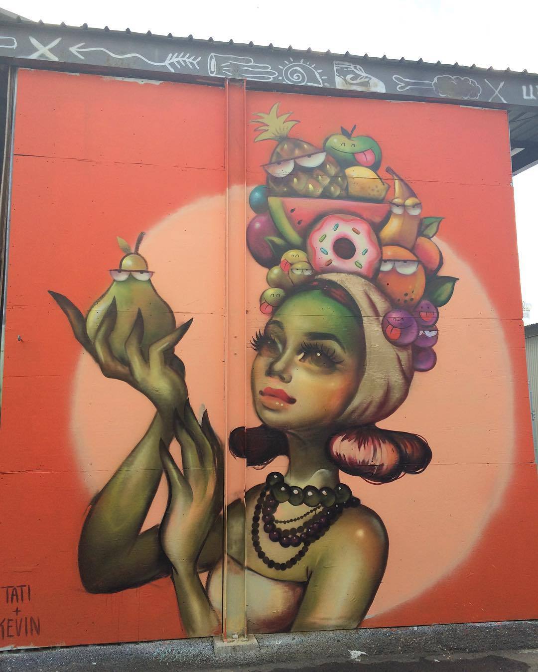 🍎🍏🍐🍓🍍Carmen Miranda collabo mural with @klyonsnatborn is done! Much