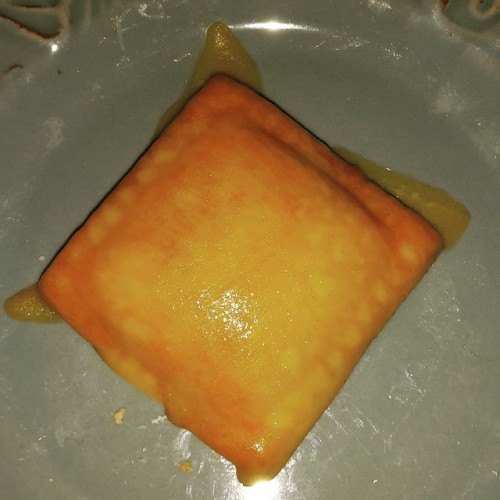 My cheese slice covered the apple pastry adult photos