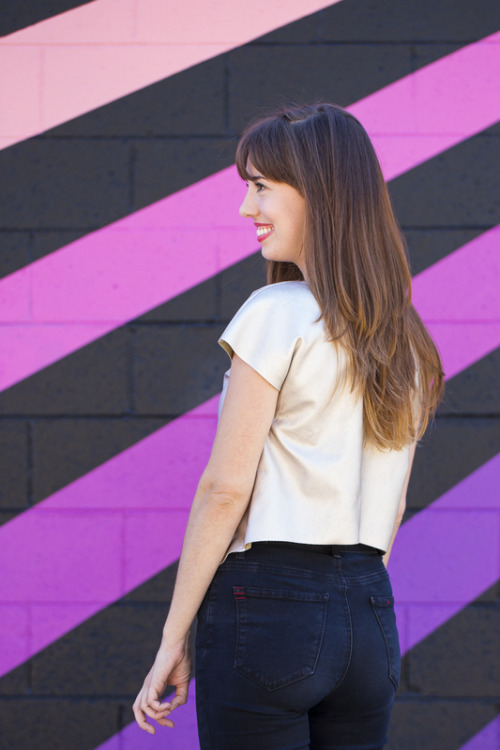 DIY High Lo Leather Shirt. One of the worst made expensive fashion DIYs EVER from a BIG BLOG. Anyone