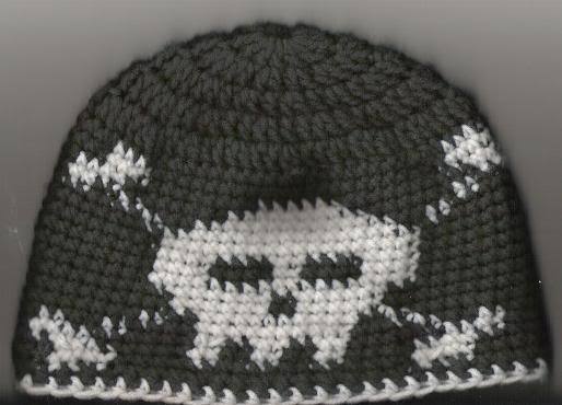 DIY - Art - Craft - Projects — skull and crossbone beanie - CROCHET Pattern