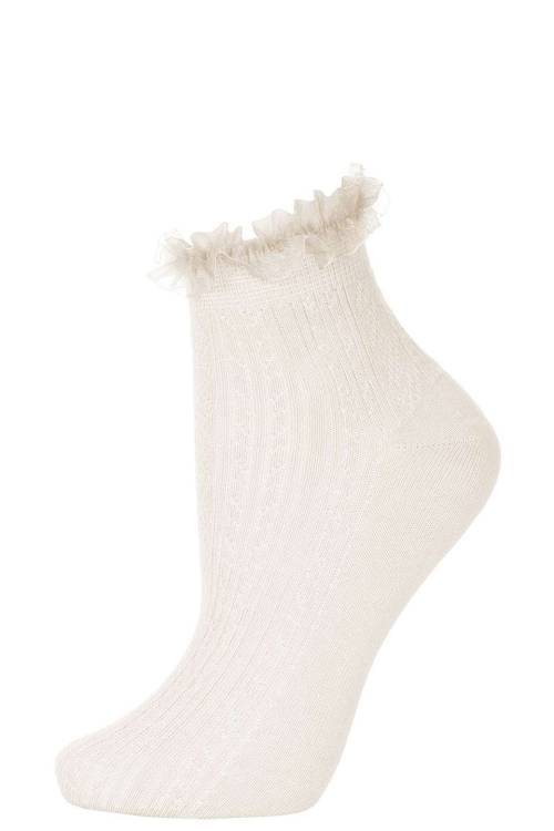 sock-it-to-me-wantering: Cream Lace Trim Ankle SocksSee what’s on sale from Topshop on Wanteri