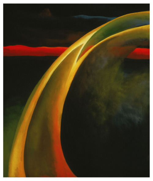 Georgia O’Keeffe (American, 1887-1986), Red and Orange Streak, 1919. Oil on canvas.